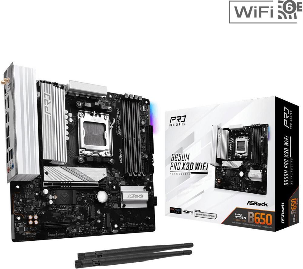 Материнская плата ASRock B650M Pro X3D WiFi