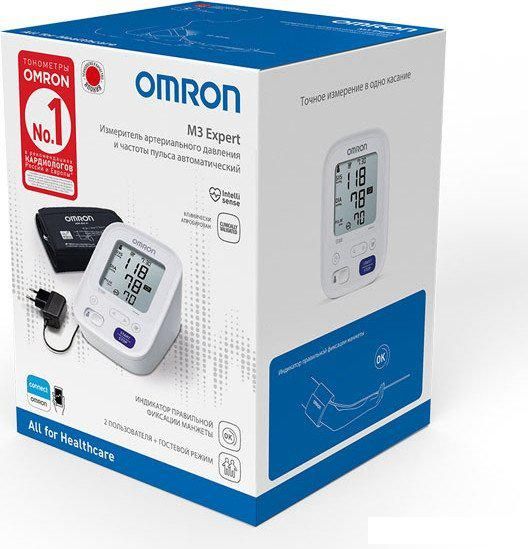 Автоматический тонометр Omron M3 Expert HEM-7154-ALRU (с адаптером)