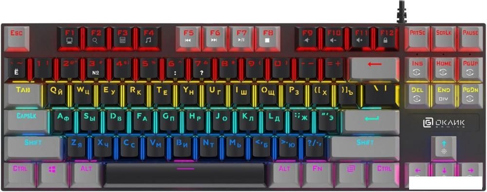 Клавиатура Оклик K600X (черный/серый)
