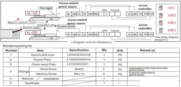 Электромеханический замок ZKTeco AL-100