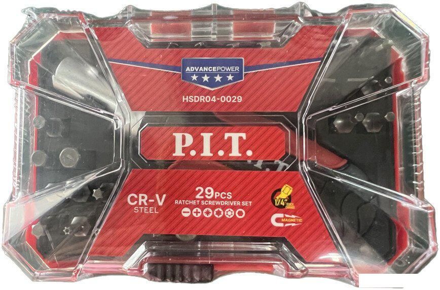 Набор отвертка с битами P.I.T. Advance HSDR04-0029 (29 предметов)