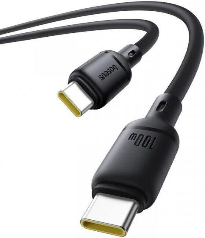 Кабель Baseus Silky Series Fast Charging Cable 100W USB Type-C - USB Type-C (1 м, черный)