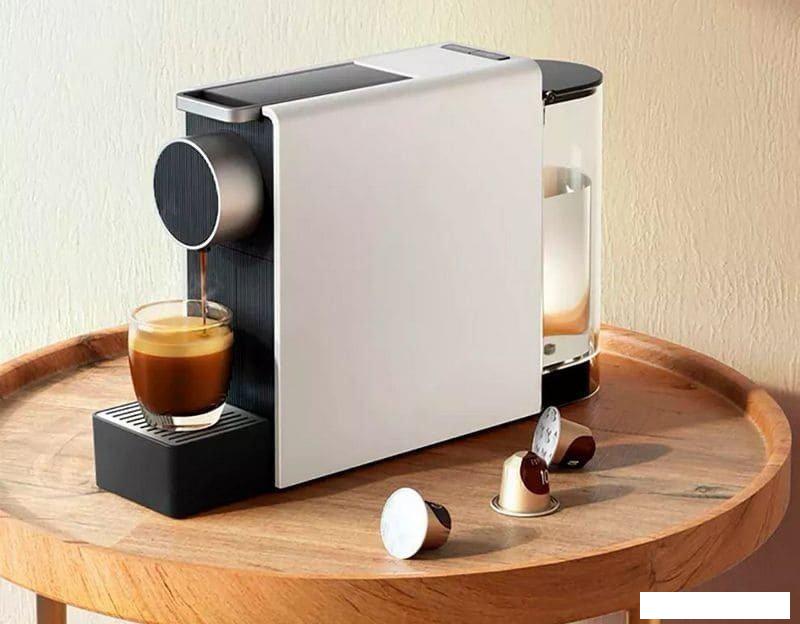 Капсульная кофеварка Scishare Capsule Coffee Machine Mini S1201 (с переходником на евровилку, золотистый)