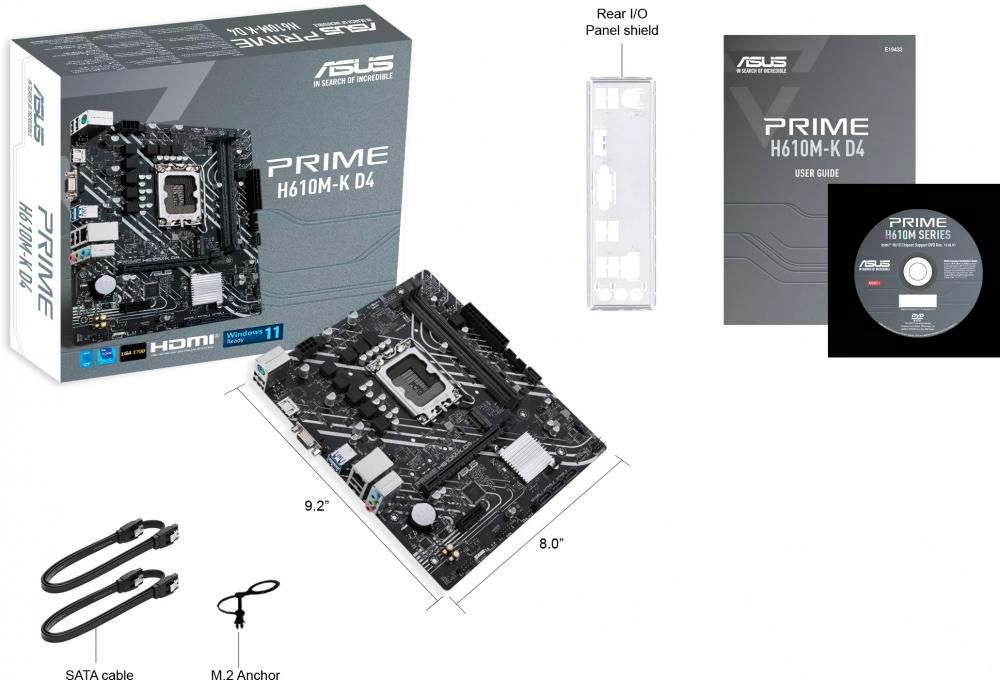Материнская плата ASUS Prime H610M-K D4