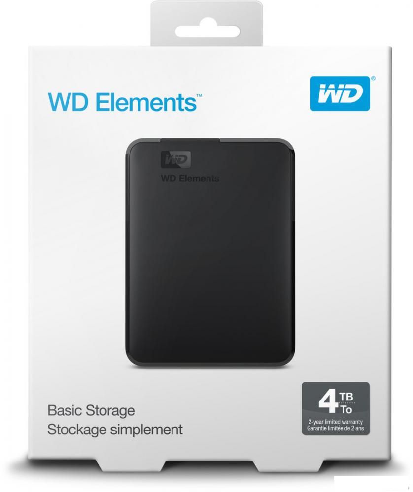 Внешний накопитель WD Elements Portable 4TB WDBU6Y0040BBK
