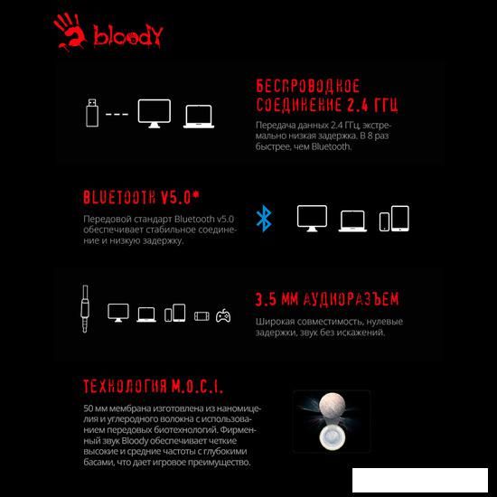 Наушники A4Tech Bloody MR710 (черный)
