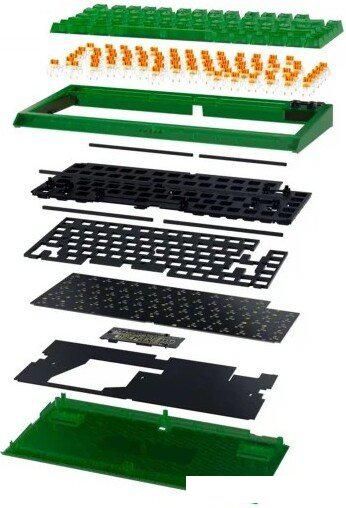 Клавиатура Razer BlackWidow V4 75% Phantom Edition (зеленый, нет кириллицы)
