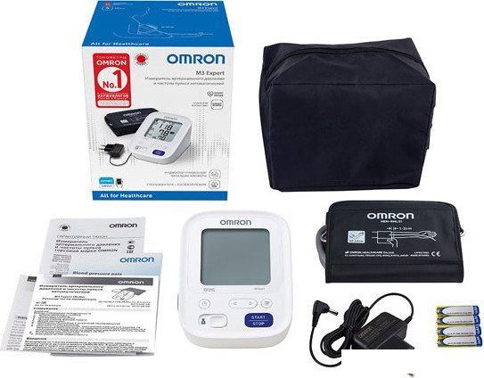 Автоматический тонометр Omron M3 Expert HEM-7154-ALRU (с адаптером)