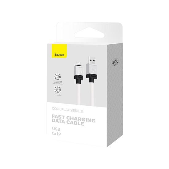 Кабель Baseus CoolPlay Series Fast Charging Data Cable 2.4A USB Type-A - Lightning (2 м, белый)