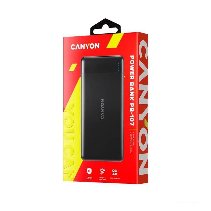 Внешний аккумулятор Canyon PB-107 10000mAh (черный)