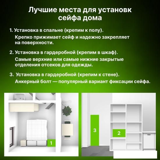 Мебельный сейф CACTUS CS-SF-K18L