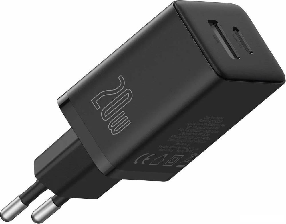 Сетевое зарядное Baseus Cube Fast Charger C+U 20W P10111403113-00 (черный)