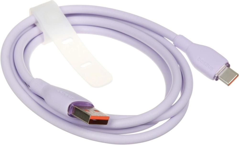 Кабель Baseus Pudding Series Fast Charging Cable 100W USB Type-A - USB Type-C (1.2 м, фиолетовый)