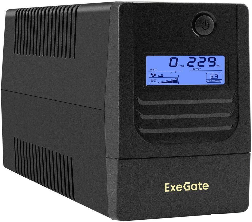Источник бесперебойного питания ExeGate Smart LB-650.LCD.AVR.2SH.USB