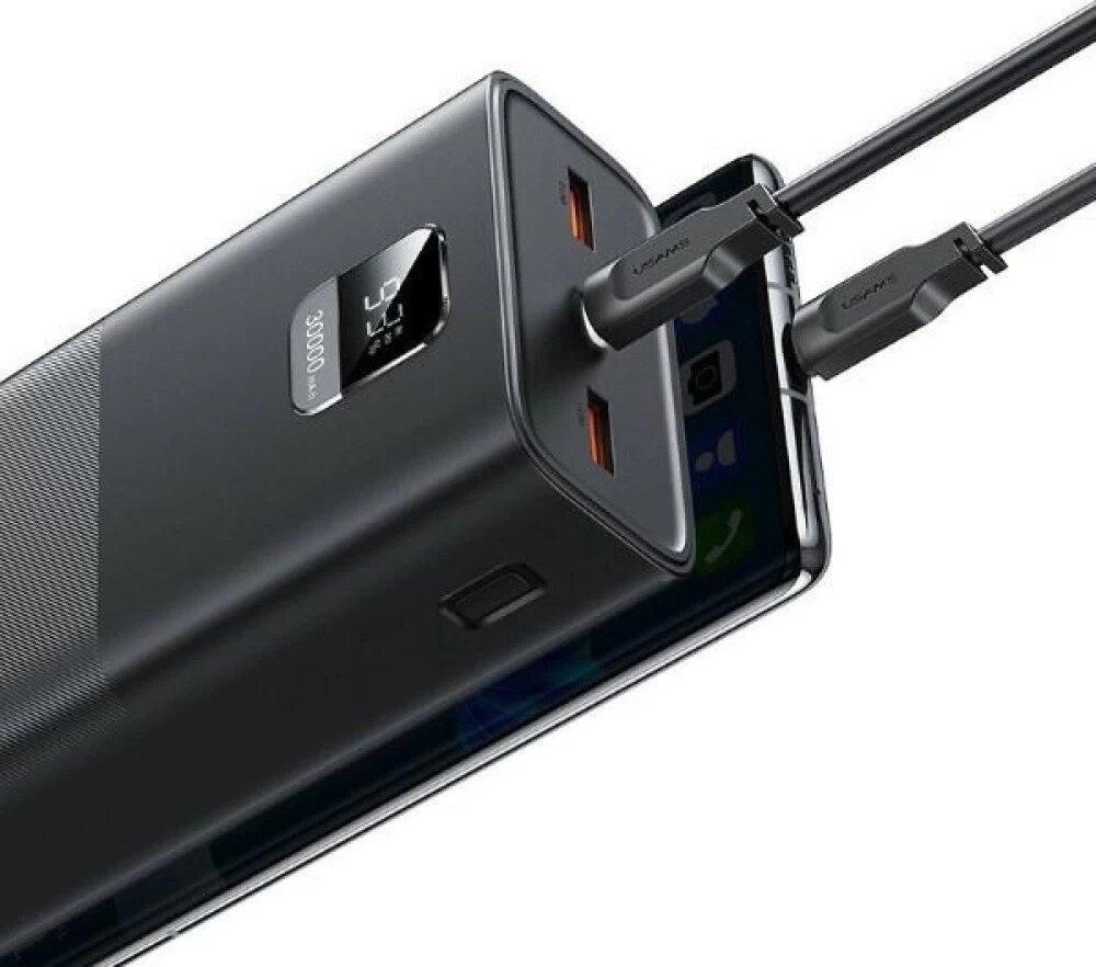 Внешний аккумулятор Usams CD185 PB68 30000mAh (черный)