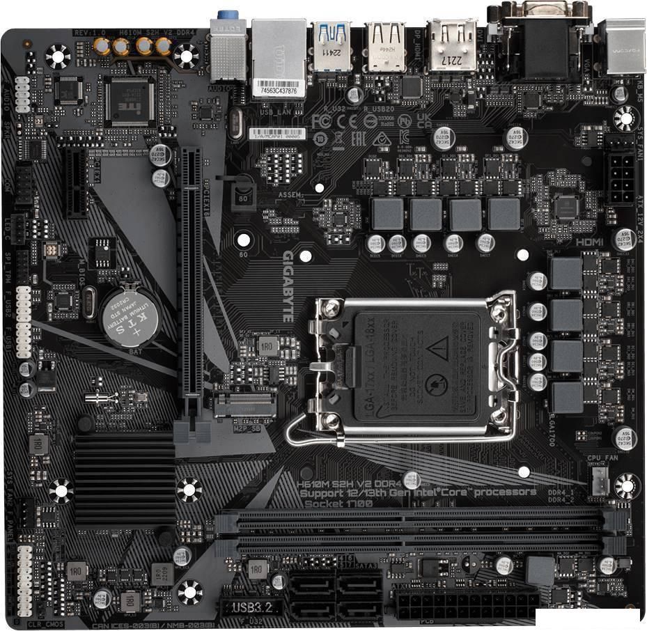 Материнская плата Gigabyte H610M S2H V2 DDR4 (rev. 1.0)