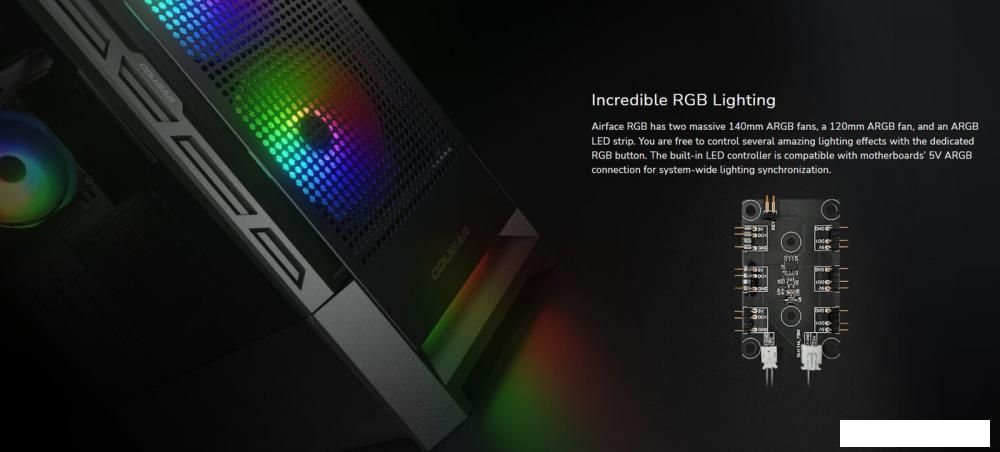 Корпус Cougar Airface RGB CGR-5ZD1W-AIR-RGB