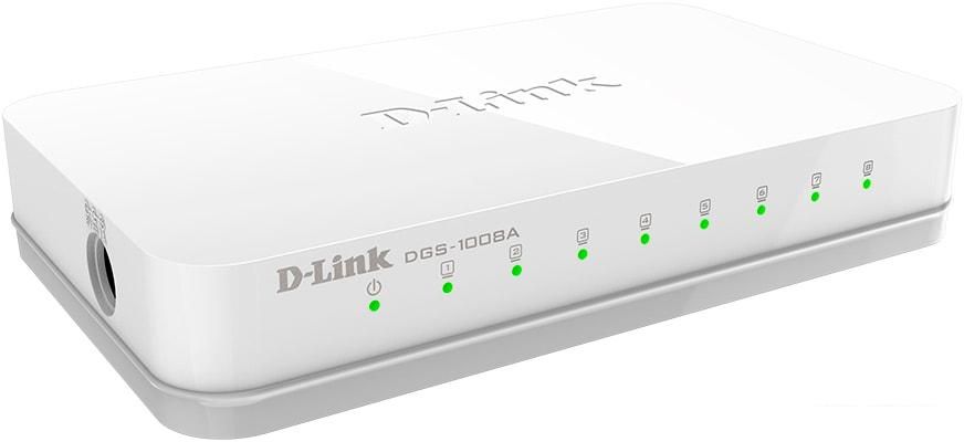 Неуправляемый коммутатор D-Link DGS-1008A/F1A