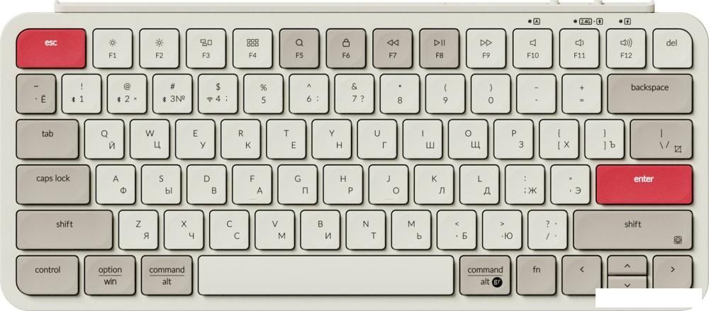 Клавиатура Keychron B1 Pro B1P-K13-RU (ретро красный)
