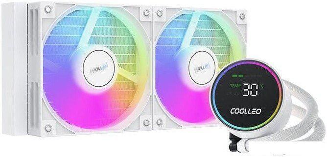 Система жидкостного охлаждения для процессора Coolleo Ice Fairy Dig 240 Lite (белый)