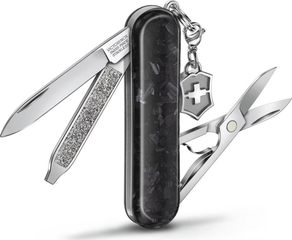 Мультитул Victorinox Classic Brilliant Carbon 0.6221.90 (черный/серебристый)