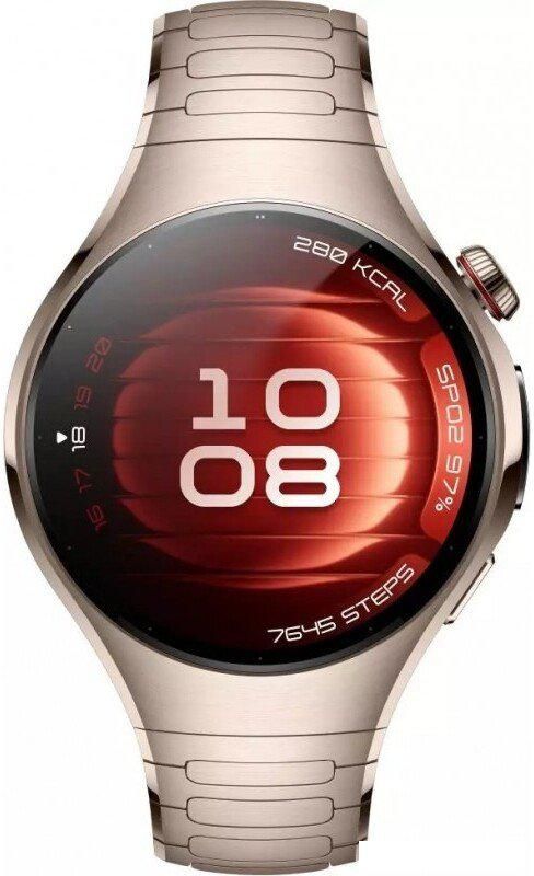 Умные часы Huawei Watch 5 42 мм (золотистый, с золотистым титановым ремешком, международная версия)