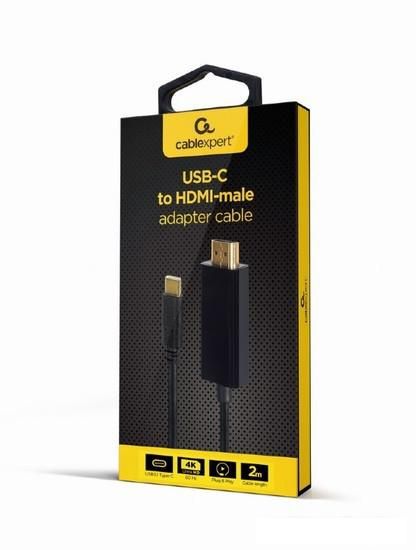 Кабель Cablexpert A-CM-HDMIM-02 USB Type-C - HDMI (2 м, черный)