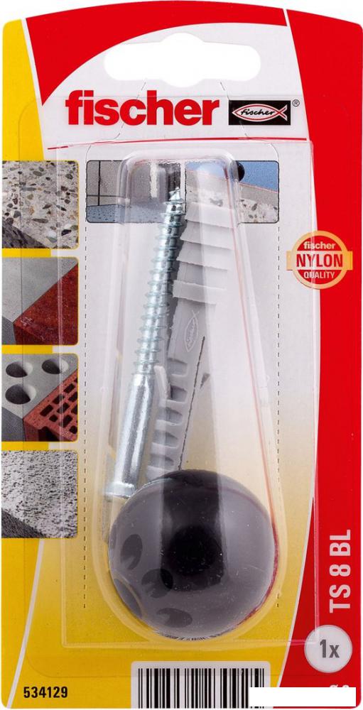 Упор дверной Fischer TS 8BL K NV 534129