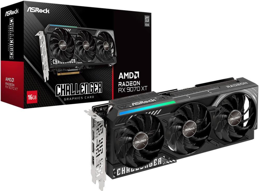 Видеокарта ASRock Radeon RX 9070 XT Challenger 16GB RX9070XT CL 16G
