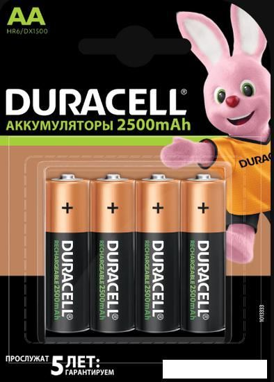 Аккумулятор DURACELL AA HR6/DX1500 4шт