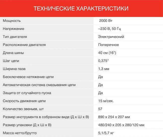 Электрическая пила StarWind SE-2016