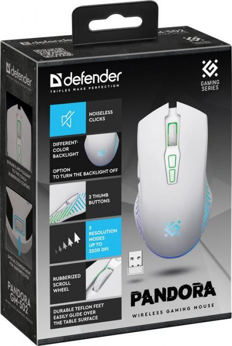 Игровая мышь Defender Pandora GM-502 (белый)