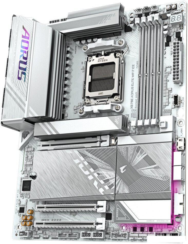 Материнская плата Gigabyte X870E Aorus Elite WiFi7 Ice (rev. 1.3)