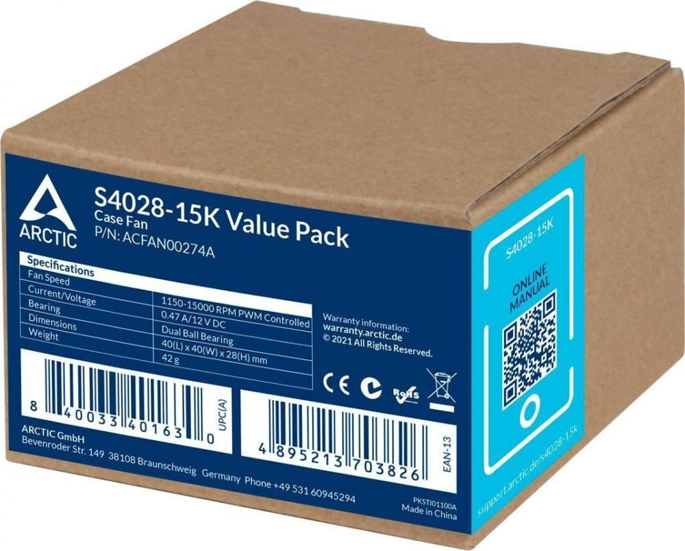 Вентилятор для сервера Arctic S4028-15K (5 шт) ACFAN00274A