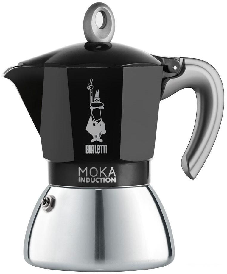 Гейзерная кофеварка Bialetti Moka Induction 2021 (4 порции, черный)