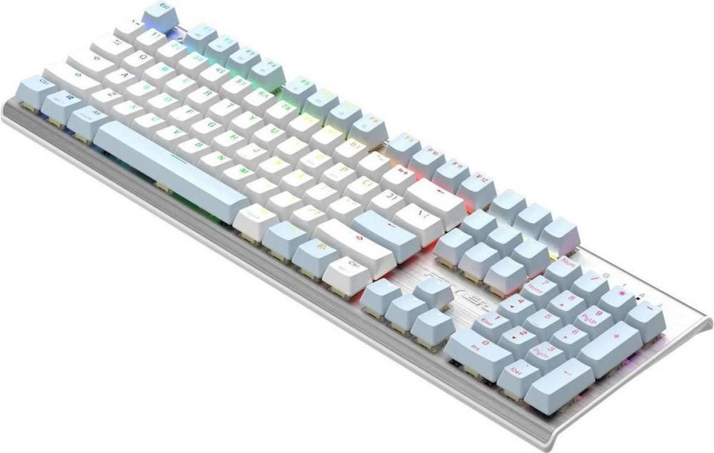 Клавиатура A4Tech Fstyler FS100 Neon (серебристый/голубой)