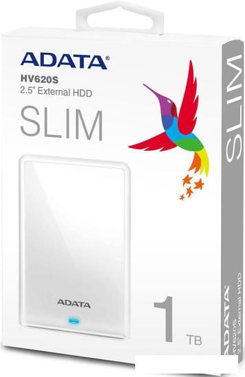 Внешний накопитель ADATA HV620S AHV620S-1TU31-CWH 1TB (белый)