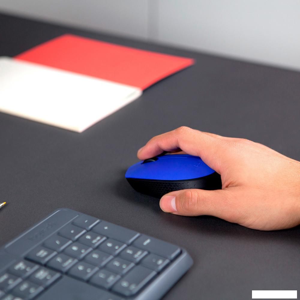 Мышь Logitech M171 (синий/черный)
