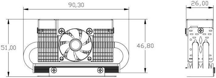 Кулер для SSD Thermalright HR-10 2280 PRO Digital (черный)