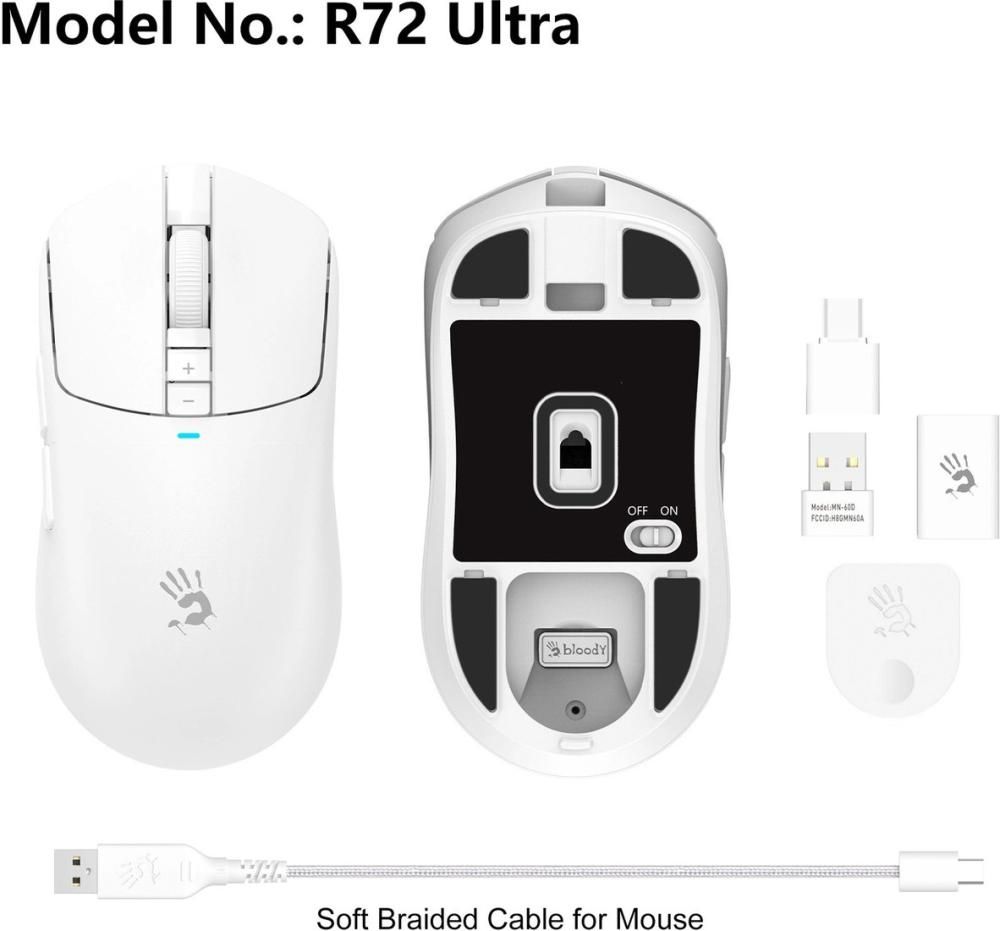 Игровая мышь A4Tech Bloody R72 Ultra (белый)