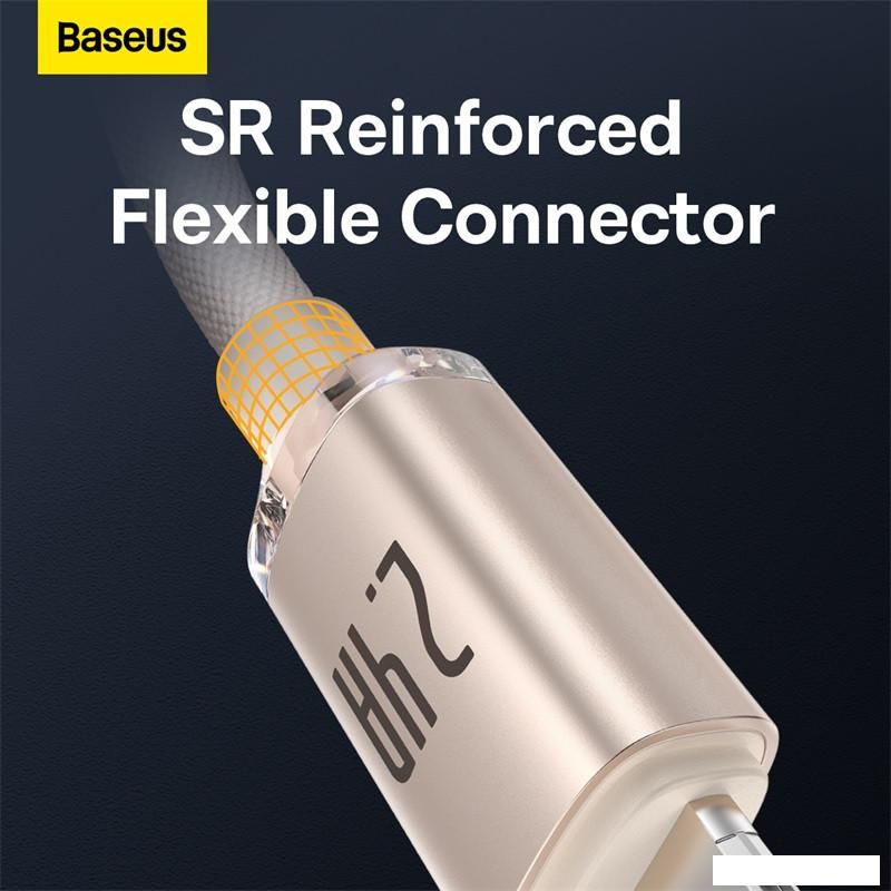 Кабель Baseus Crystal Shine USB Type-A - Lightning (2 м, розовый)