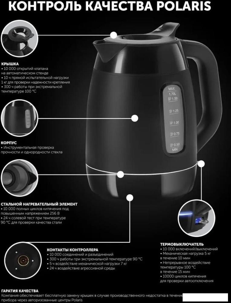 Электрический чайник Polaris PWK 0723DDW Water Way Pro