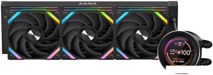 Система жидкостного охлаждения для процессора Sama Q60 360 (черный)