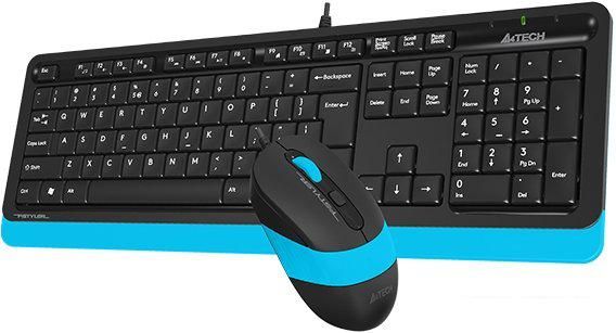 Офисный набор A4Tech Fstyler F1010 (черный/синий)