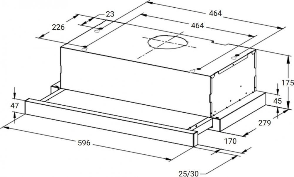 Кухонная вытяжка Weissgauff TEL 600 Black Glass