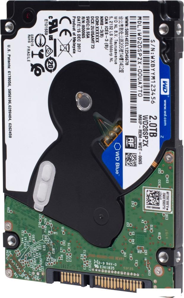 Жесткий диск WD Blue Mobile 2TB WD20SPZX