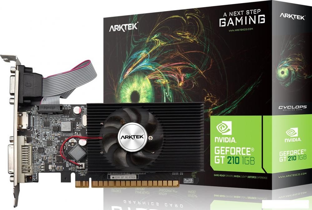 Видеокарта Arktek GeForce GT210 1GB DDR3 AKN210D3S1GL1