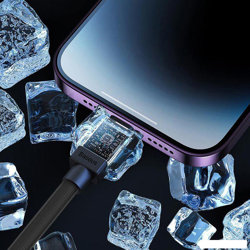 Кабель Baseus CoolPlay Series USB Type-C - Lightning (2 м, черный)