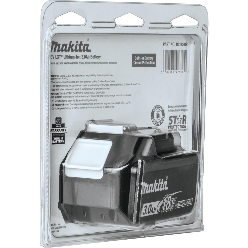 Аккумулятор Makita BL1830B (18В/3 а*ч)