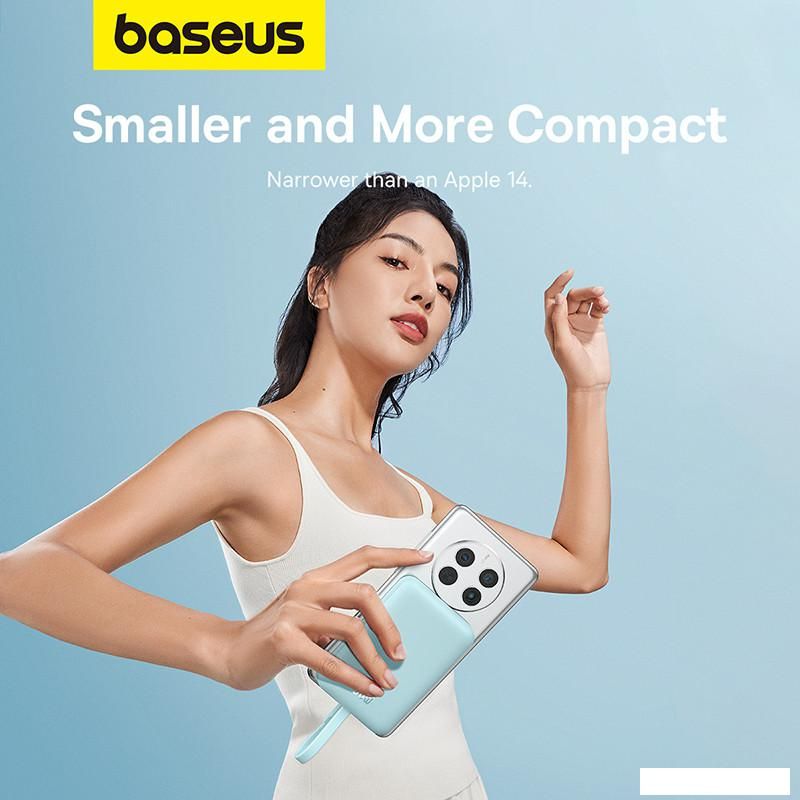 Внешний аккумулятор Baseus Magnetic Fast Charge Power Bank Type-C Edition 30W 10000mAh (мятный)